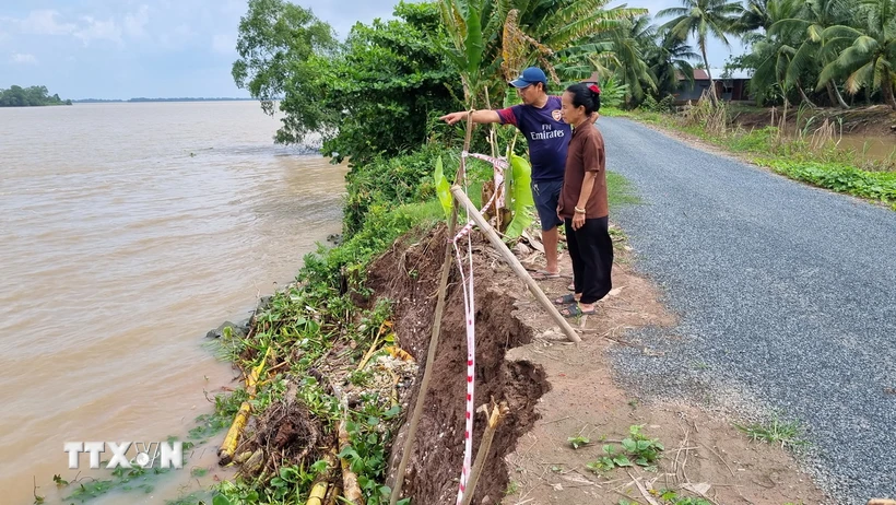  Hà Tĩnh: Người dân huyện Cẩm Xuyên thấp thỏm nỗi lo sạt lở bên bờ sông Ngàn Mọ 