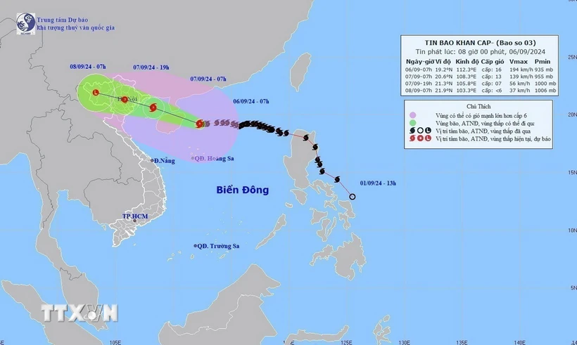  Bão số 3: Khu vực Bắc vịnh Bộ dự báo độ rủi ro ở dưới mức thảm họa một cấp 第1张