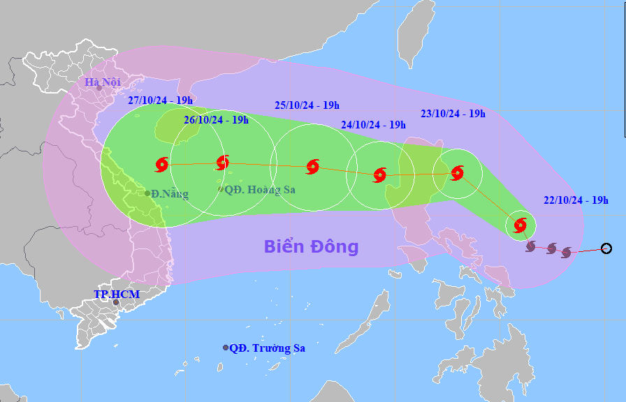  Bão Trà Mi sắp vào Biển Đông, tăng cấp rất nhanh 