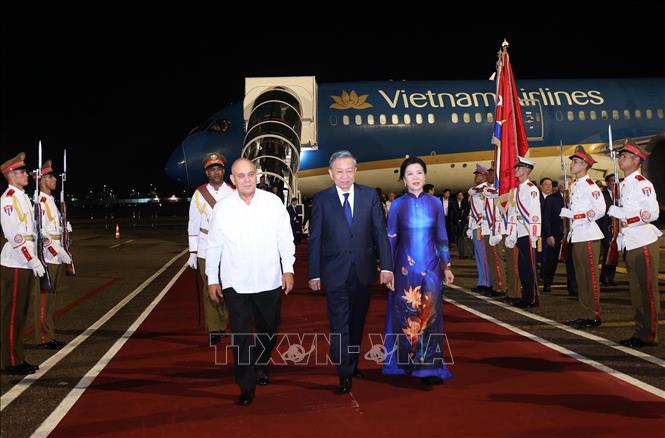 Tổng Bí thư, Chủ tịch nước Tô Lâm đến La Habana, bắt đầu thăm Cộng hòa Cuba