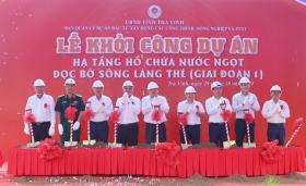  Trà Vinh khởi công dự án hồ chứa nước ngọt hơn 1.300 tỷ đồng 